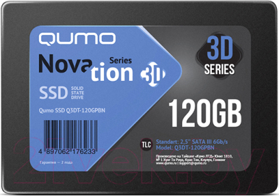 

SSD диск Qumo, Novation TLC 3D 120GB (Q3DT-120GPBN)