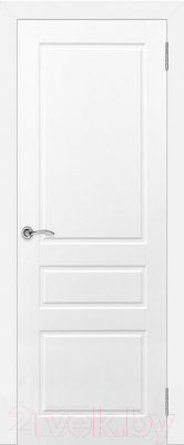 Дверь межкомнатная ЭСТЕЛЬ Честер ДГ 70x200 (белая эмаль)