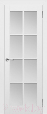 Дверь межкомнатная ЭСТЕЛЬ Порта ДО 60x200 (белая эмаль/матовое)