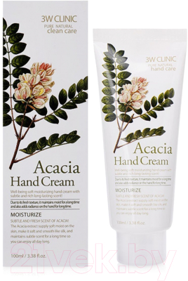 Крем для рук 3W Clinic Acacia Hand Cream увлажняющий (100мл)