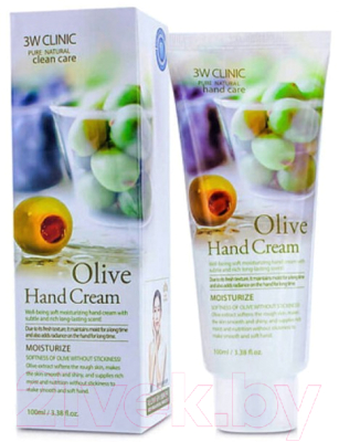 Крем для рук 3W Clinic Olive Hand Cream увлажняющий (100мл)