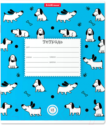 

Тетрадь Полиграфика, Dogs голубой / 46569
