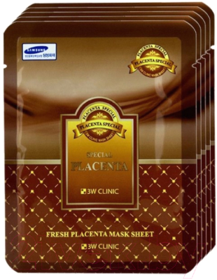 

Набор масок для лица 3W Clinic, Fresh Placenta Mask Sheet