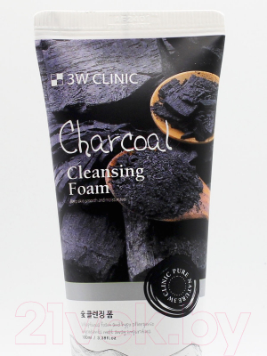 Пенка для умывания 3W Clinic Натуральная Charcoal Cleansing Foam (100мл)