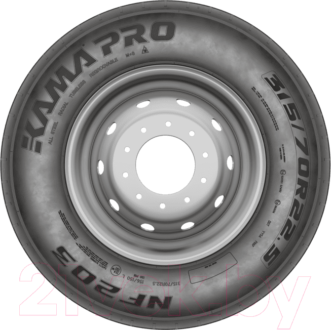 Грузовая шина KAMA PRO NF 203 295/80R22.5 152/148M Рулевая — фото 3