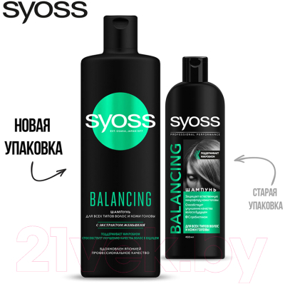 Шампунь для волос Syoss Balanсing для всех типов волос (450мл)