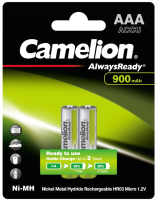 Комплект аккумуляторов Camelion AAA-900-BP2 NH Always Ready (2шт) - 