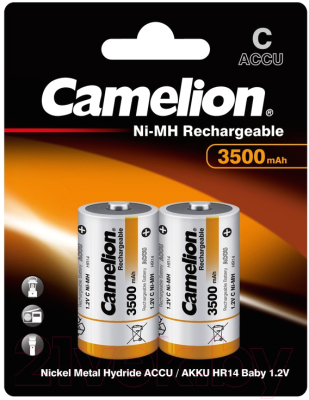 Комплект аккумуляторов Camelion C-3500mAh-BP2 NH (2шт)