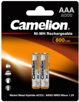 Комплект аккумуляторов Camelion NH-AAA 800BP2 (2шт) - 