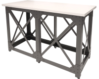 Барный стол Millwood Лофт Нельсон Ш 180x80x112 (дуб белый/металл черный) - 