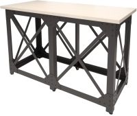 Барный стол Millwood Лофт Нельсон Ш 180x80x112 (дуб беленный/металл черный) - 