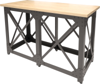 Барный стол Millwood Лофт Нельсон Л 180x80x120 (дуб золотой Craft/металл черный) - 