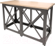 Барный стол Millwood Лофт Нельсон Л 180x80x120 (дуб табачный Craft/металл черный) - 