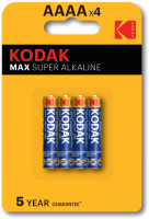 

Комплект батареек Kodak, MAX LR61-4BL (K4A-4/Б0046504)