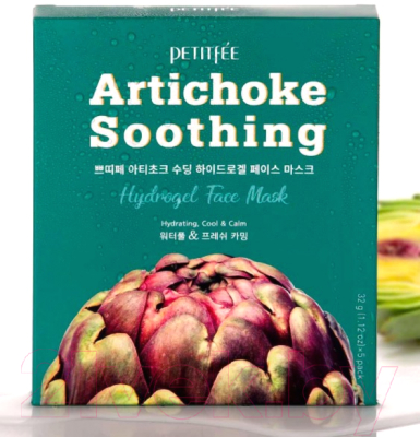 Набор масок для лица Petitfee Artichoke Soothing Hydrogel Face Mask (5шт)