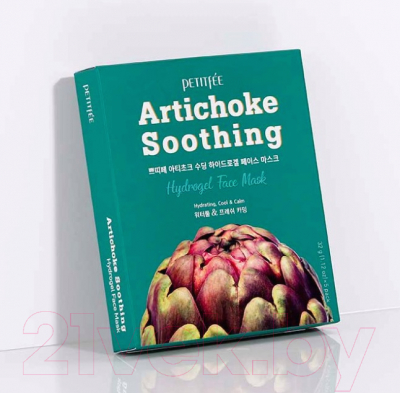 Набор масок для лица Petitfee Artichoke Soothing Hydrogel Face Mask (5шт)