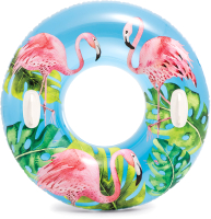 Надувной круг Intex С ручками / 58263 (фламинго) - 