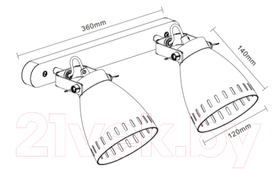 Спот Camelion WML-428-2 С02 / 13062 (черный)