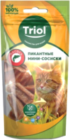 

Лакомство для кошек Triol, Пикантные мини-сосиски из лосося / 20171006