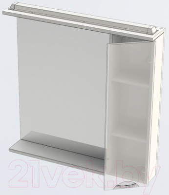 Шкаф с зеркалом для ванной Aquanet Гретта 90 / 173993 (венге/белый)