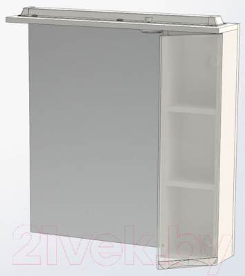 Шкаф с зеркалом для ванной Aquanet Гретта 75 / 173986 (светлый дуб/белый)