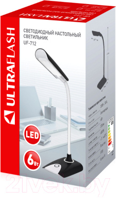 Настольная лампа Ultraflash UF-712 C02 / 13780 (черный)