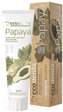 Зубная паста Ecodenta Organic Whitening Toothpaste With Papaya Extract (100мл)
