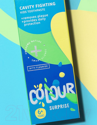 Зубная паста Ecodenta Cavity Fighting Colour Surprise Kids Toothpaste 6+ (75мл)