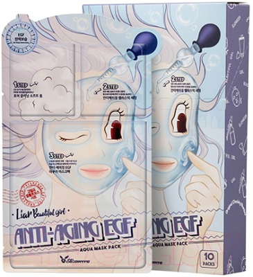 

Набор масок для лица Elizavecca, Anti-Aging EGF Aqua Mask Pack 3-Step