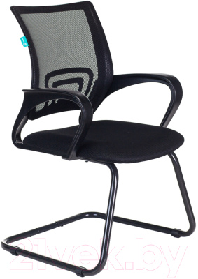 Кресло офисное Бюрократ CH-695N-AV/B/TW-11 (на полозьях, черный/черный, TW-01/TW-11)