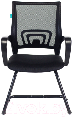 Кресло офисное Бюрократ CH-695N-AV/B/TW-11 (на полозьях, черный/черный, TW-01/TW-11)