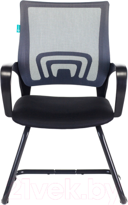 Кресло офисное Бюрократ CH-695N-AV/DG/TW-11 (на полозьях, серый/черный, TW-04/TW-11)