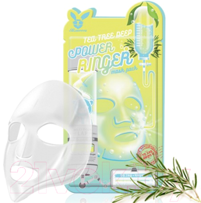 Набор масок для лица Elizavecca Tea Tree Deep Power Ringer Mask Pack тканевые (10шт)