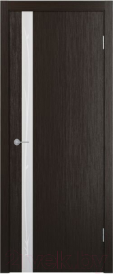 Дверь межкомнатная Stark ST12 60x200 (венге/зеркало матовое с рисунком)
