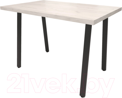 Обеденный стол Millwood Лофт Леон Л 120x70x75 (дуб белый Craft/металл черный)