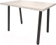 Обеденный стол Millwood Лофт Леон Л 130x80x75 (дуб белый Craft/металл черный) - 