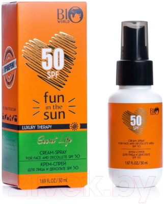 Спрей солнцезащитный Bio World Luxury Therapy для лица и декольте SPF50