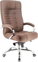 Кресло офисное Everprof Atlant Chrome (Alma 40 коричневый, механизм мультиблок) - 