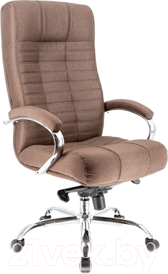 Кресло офисное Everprof Atlant Chrome (Alma 40 коричневый, механизм мультиблок)