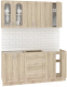 Кухонный гарнитур Кортекс-мебель Корнелия Ретро 1.7м без столешницы (дуб сонома) - 