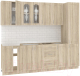 Готовая кухня Кортекс-мебель Корнелия Ретро 2.4м без столешницы (дуб сонома) - 