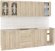 Готовая кухня Кортекс-мебель Корнелия Ретро 2.5м без столешницы (дуб сонома) - 