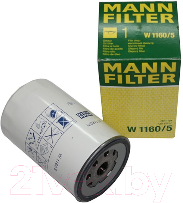 Масляный фильтр Mann-Filter W1160/5 — фото 3