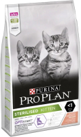 Сухой корм для кошек Pro Plan Kitten с лососем (10кг) - 