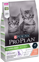Сухой корм для кошек Pro Plan Sterilised Kitten с лососем (3кг) - 