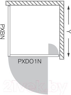 Душевой уголок Roltechnik Proxima Line PXDO1N/80+PXBN/70 (хром/матовый)
