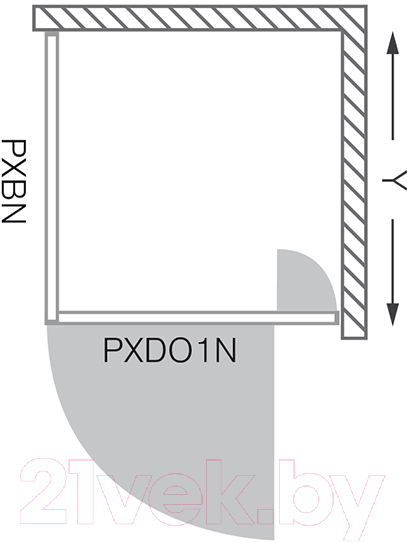 Душевой уголок Roltechnik Proxima Line PXDO1N/100+PXBN/70