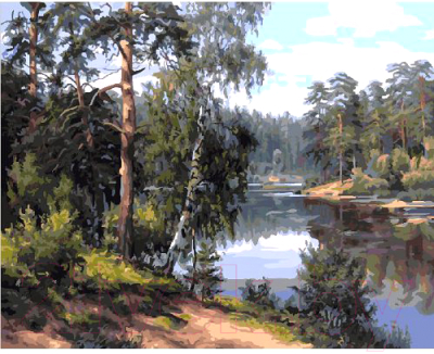Картина по номерам Picasso Лесная река (PC4050401)