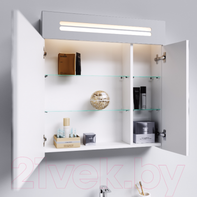 Шкаф с зеркалом для ванной Aqwella Нео / Neo.04.06