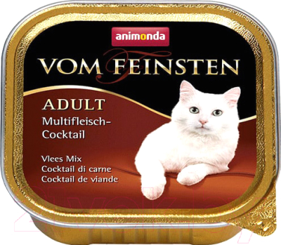 Влажный корм для кошек Animonda Vom Feinsten Adult мультимясной коктейль (100г)